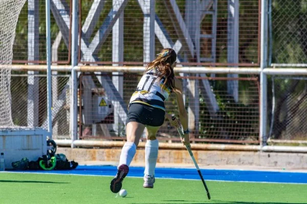 field hockey player action